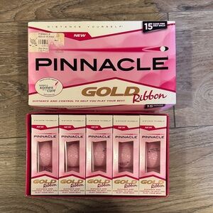 Pinnacle Gold Ribbon Golf Balls 15 pk & TaylorMade Stratus Ladies Reg Golf Glove